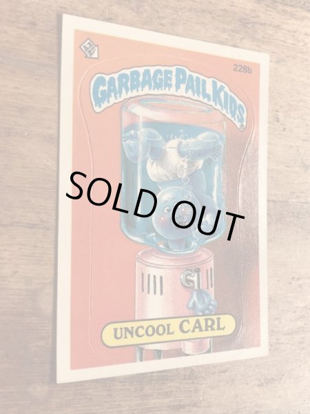 トップス社製のガーベッジペイルキッズの80年代ビンテージステッカーカード