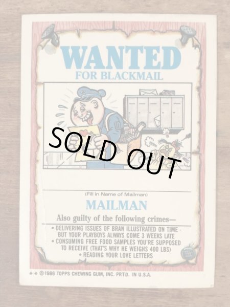 Topps社製のガーベッジペイルキッズの80’sヴィンテージカードシール