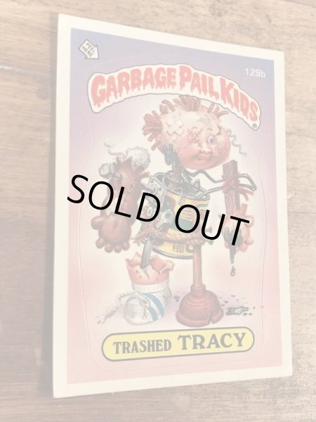 トップス社製のガーベッジペイルキッズの80年代ビンテージステッカーカード