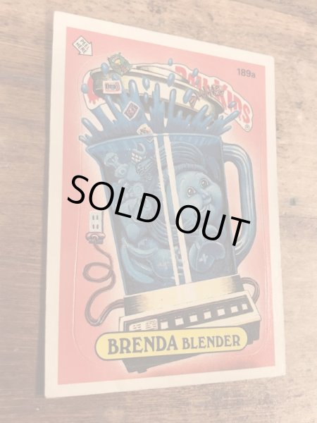 トップス社製のガーベッジペイルキッズの80年代ビンテージステッカーカード