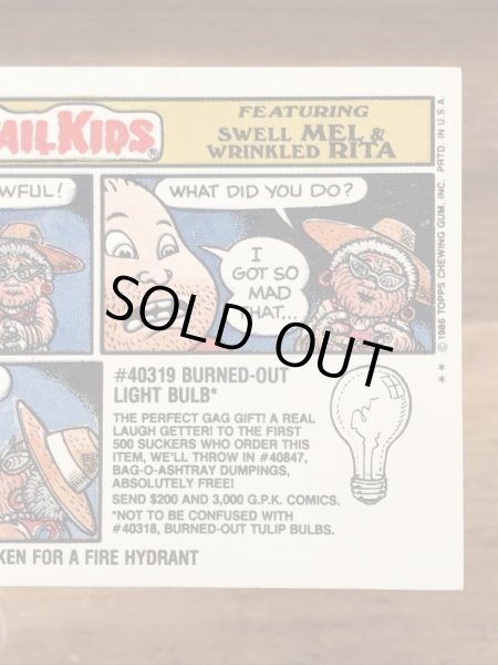 Topps社製のガーベッジペイルキッズの80’sヴィンテージカードシール