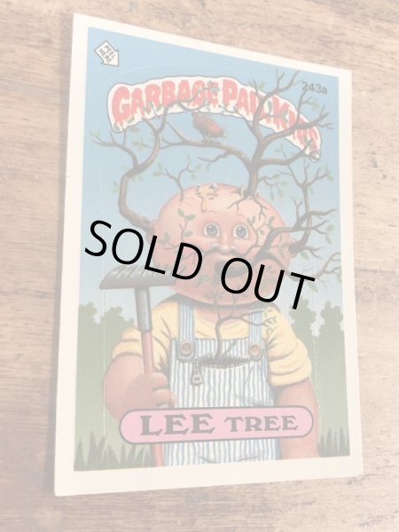 トップス社製のガーベッジペイルキッズの80年代ビンテージステッカーカード