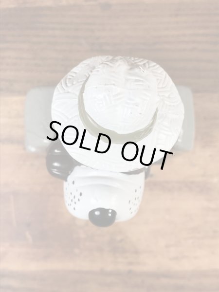 アドバタイジングキャラクターのチャッキーチーズの犬の80年代ビンテージ貯金箱フィギュア