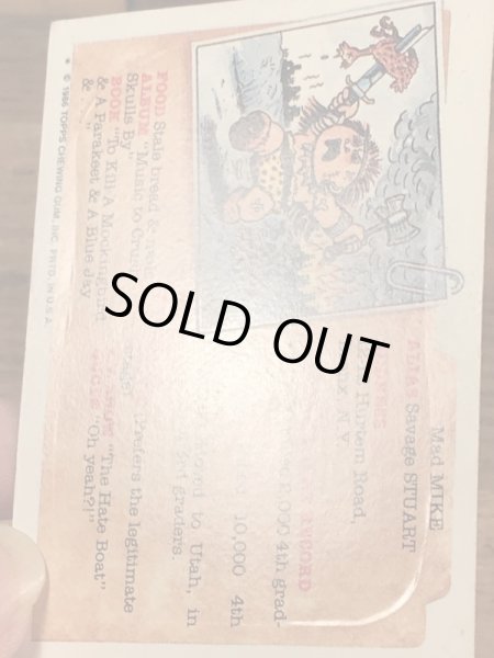 Topps社製のガーベッジペイルキッズの80’sヴィンテージカードシール