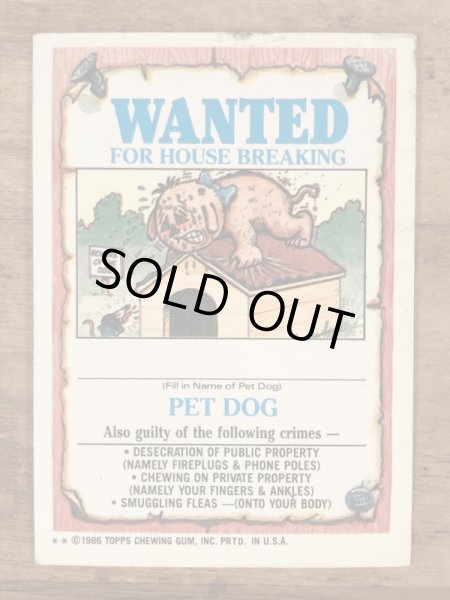 Topps社製のガーベッジペイルキッズの80’sヴィンテージカードシール