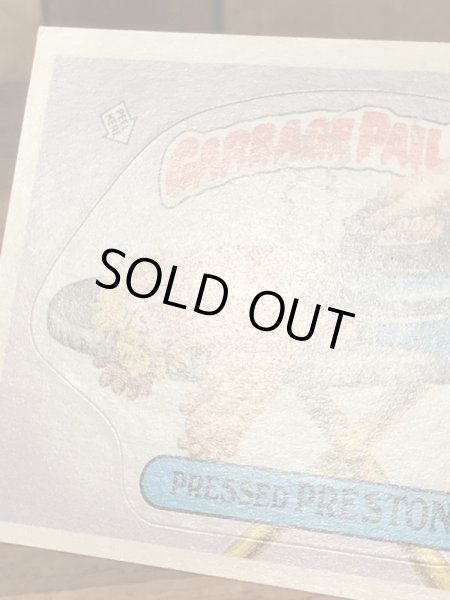 トップス社製のガーベッジペイルキッズの80年代ビンテージステッカーカード