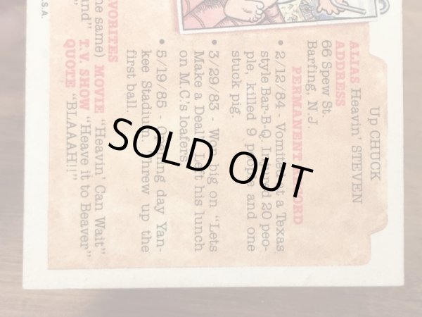 Topps社製のガーベッジペイルキッズの80’sヴィンテージカードシール