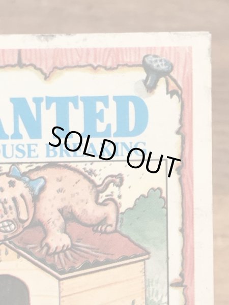 トップス社製のガーベッジペイルキッズの80年代ビンテージステッカーカード