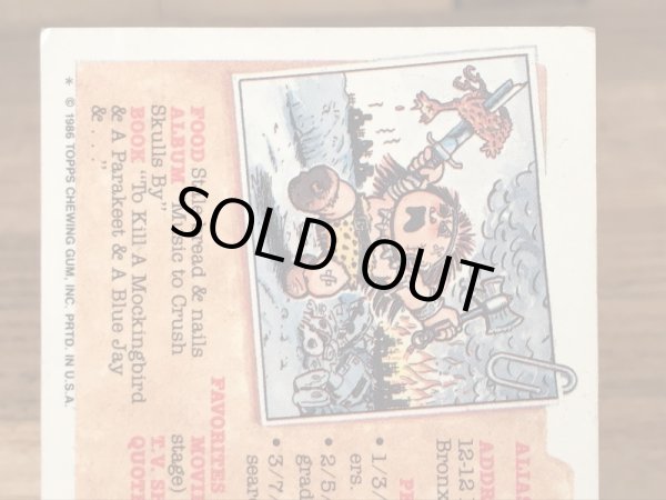 Topps社製のガーベッジペイルキッズの80’sヴィンテージカードシール