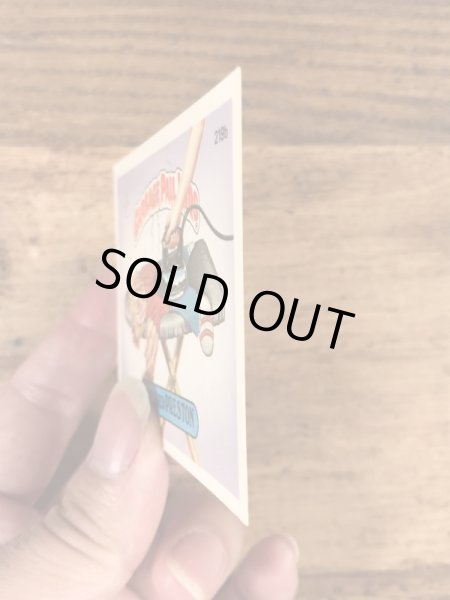 トップス社製のガーベッジペイルキッズの80年代ビンテージステッカーカード