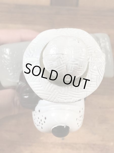 アドバタイジングキャラクターのチャッキーチーズの犬の80年代ビンテージ貯金箱フィギュア