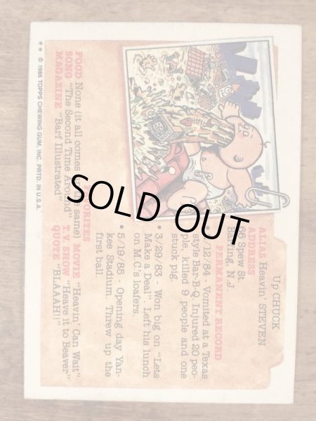 Topps社製のガーベッジペイルキッズの80’sヴィンテージカードシール