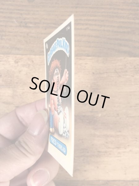 トップス社製のガーベッジペイルキッズの80年代ビンテージステッカーカード