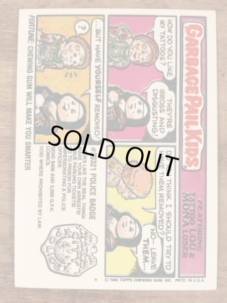 Topps社製のガーベッジペイルキッズの80’sヴィンテージカードシール