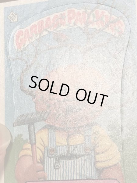 トップス社製のガーベッジペイルキッズの80年代ビンテージステッカーカード