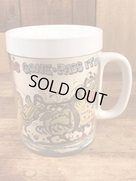 アドバタイジングキャラクターのレイドバグの70’sヴィンテージサーモスマグ