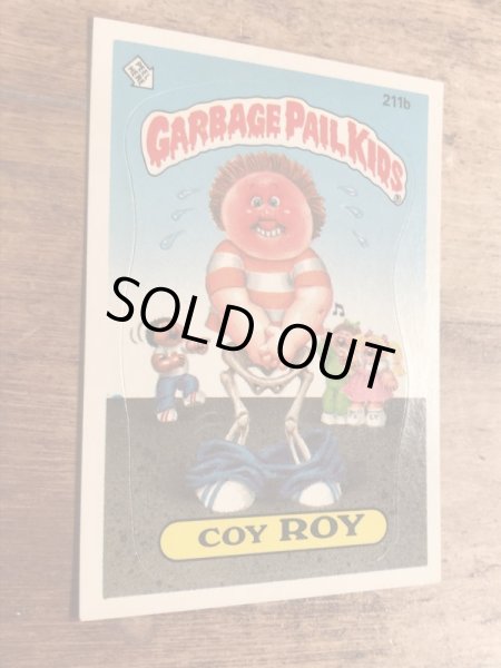 トップス社製のガーベッジペイルキッズの80年代ビンテージステッカーカード