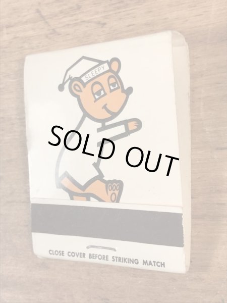 スリーピーベア　ビンテージ　マッチブック　アドバタイジングキャラクター　企業物