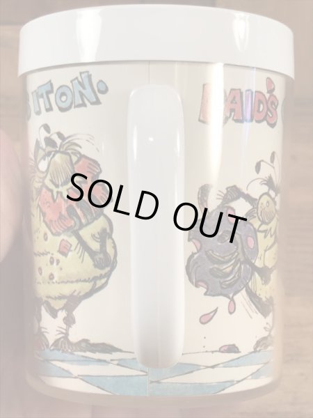 企業キャラクターのレイドバグの70年代ビンテージプラスチックマグ