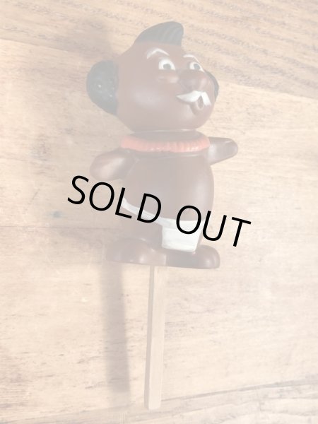 企業キャラクターのメネフネの70年代ビンテージビニールフィギュア