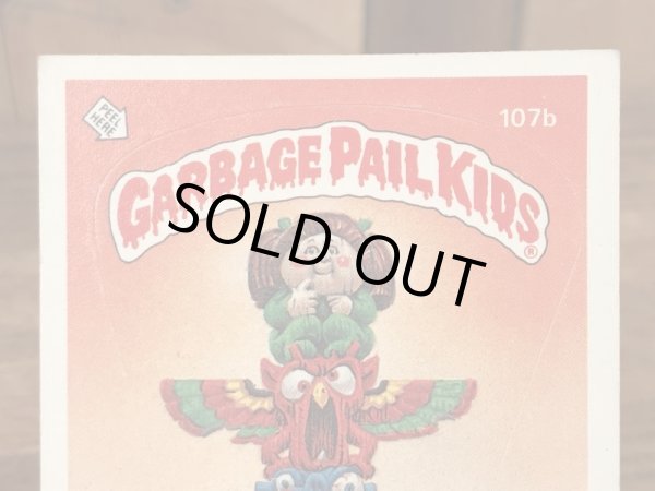 トップス社製のガーベッジペイルキッズの80年代ビンテージステッカーカード