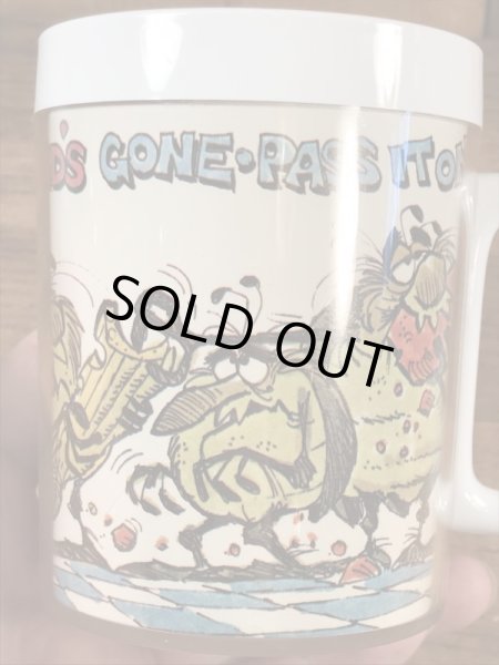 企業キャラクターのレイドバグの70年代ビンテージプラスチックマグ