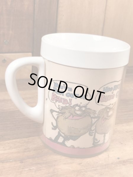 企業キャラクターのレイドバグの70年代ビンテージプラスチックマグ