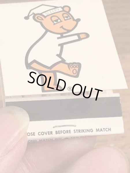 スリーピーベア　ビンテージ　マッチブック　アドバタイジングキャラクター　企業物