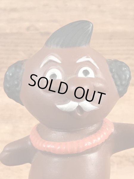 企業キャラクターのメネフネの70年代ビンテージビニールフィギュア