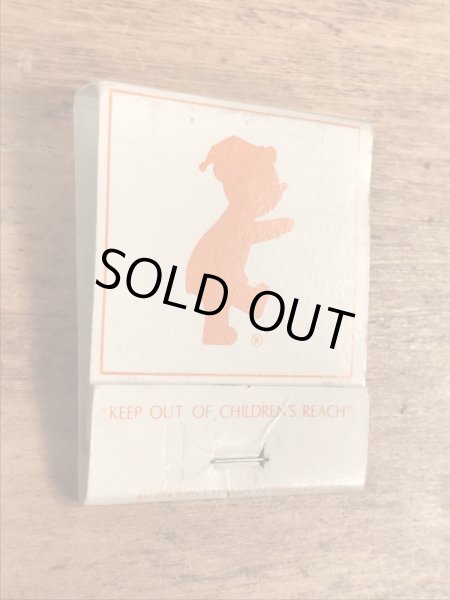 スリーピーベア　ヴィンテージ　マッチブック　企業キャラクター　70年代