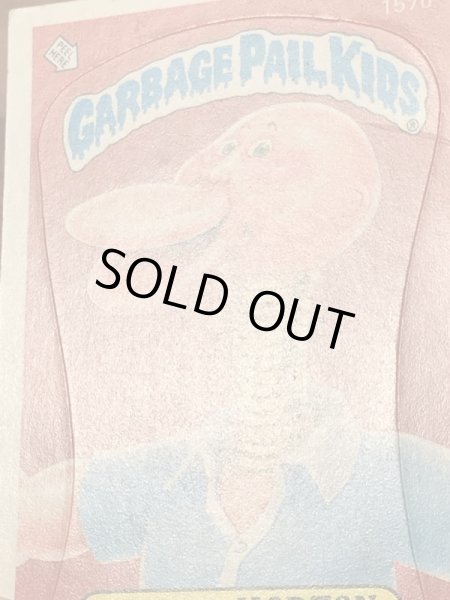 トップス社製のガーベッジペイルキッズの80年代ビンテージステッカーカード