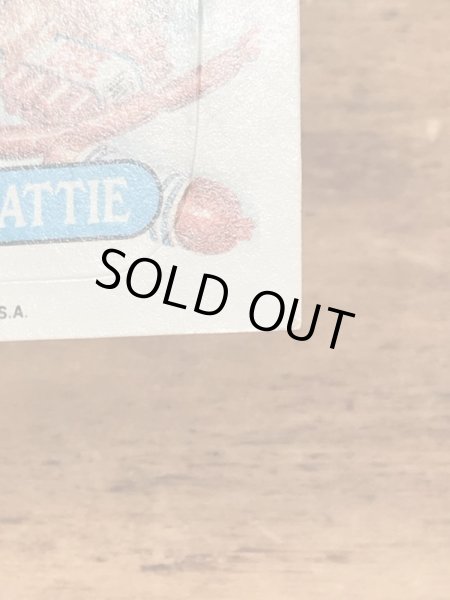 トップス社製のガーベッジペイルキッズの80年代ビンテージステッカーカード