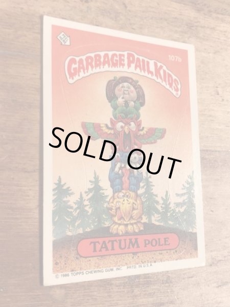 トップス社製のガーベッジペイルキッズの80年代ビンテージステッカーカード