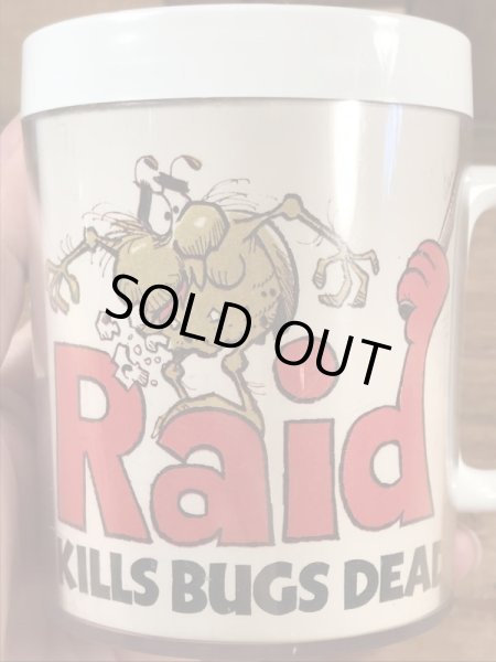 企業キャラクターのレイドバグの70年代ビンテージプラスチックマグ