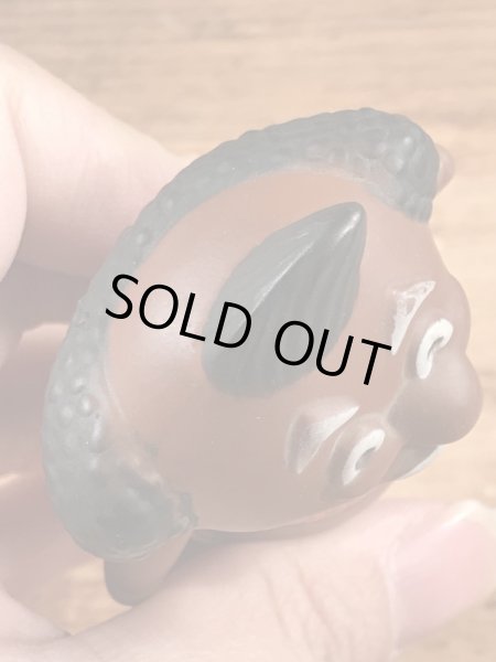 企業キャラクターのメネフネの70年代ビンテージビニールフィギュア