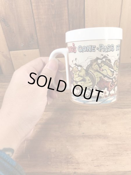 アドバタイジングキャラクターのレイドバグの70’sヴィンテージサーモスマグ