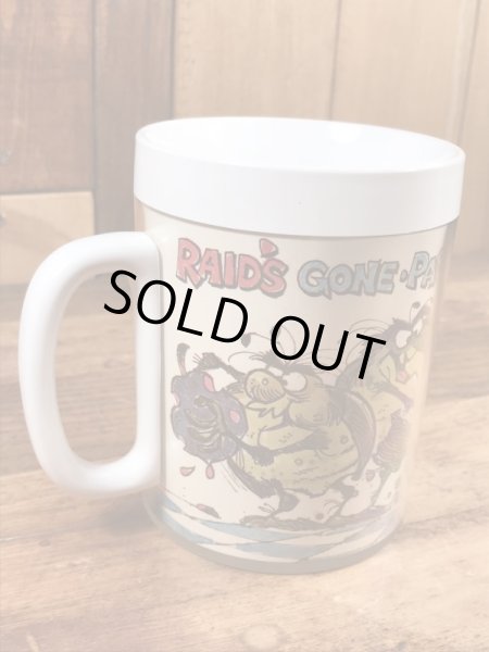 企業キャラクターのレイドバグの70年代ビンテージプラスチックマグ