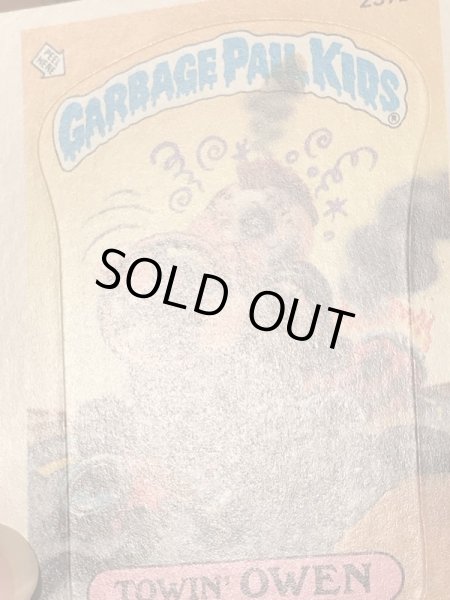 トップス社製のガーベッジペイルキッズの80年代ビンテージステッカーカード