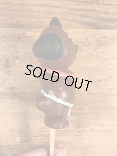 企業キャラクターのメネフネの70年代ビンテージビニールフィギュア