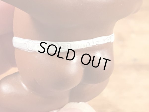 企業キャラクターのメネフネの70年代ビンテージビニールフィギュア