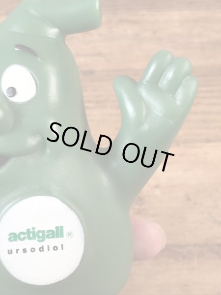 企業キャラクターのアクティゴールの90年代ビンテージソフビドール