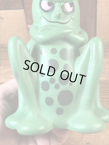 アドバタイジングキャラクターの24アワーバグの70’sヴィンテージコインバンクドール