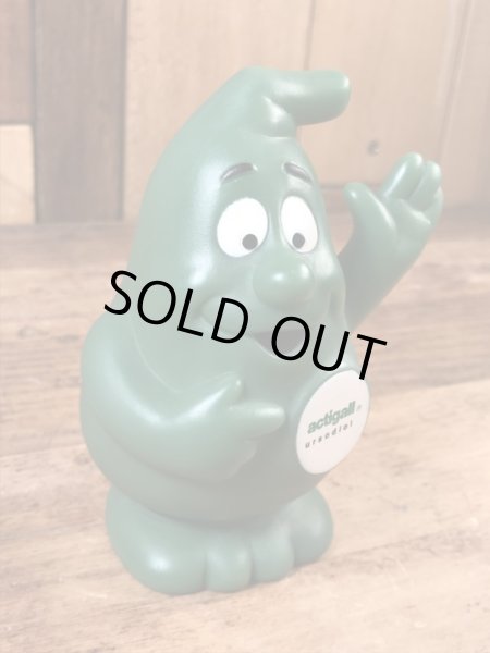 企業キャラクターのアクティゴールの90年代ビンテージソフビドール