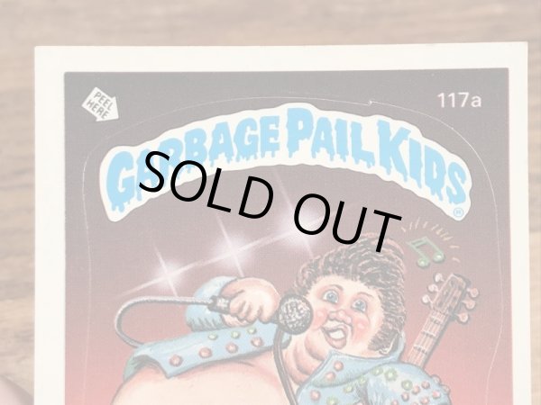 トップス社製のガーベッジペイルキッズの80年代ビンテージステッカーカード