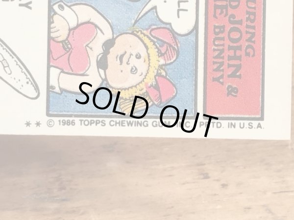 Topps社製のガーベッジペイルキッズの80’sヴィンテージカードシール