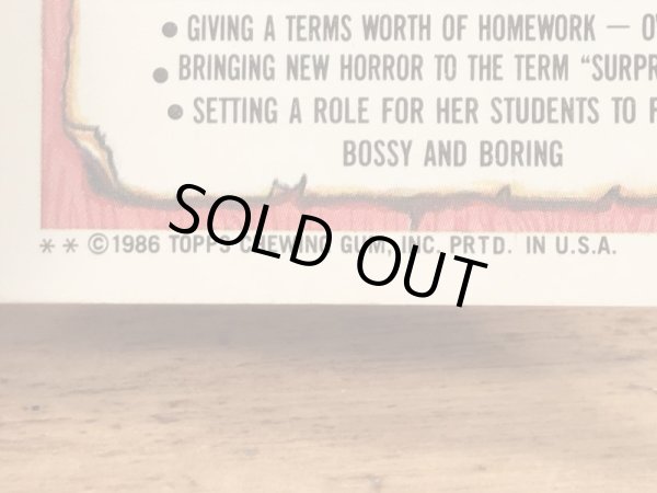 Topps社製のガーベッジペイルキッズの80’sヴィンテージカードシール