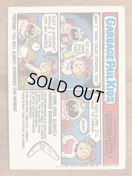 Topps社製のガーベッジペイルキッズの80’sヴィンテージカードシール