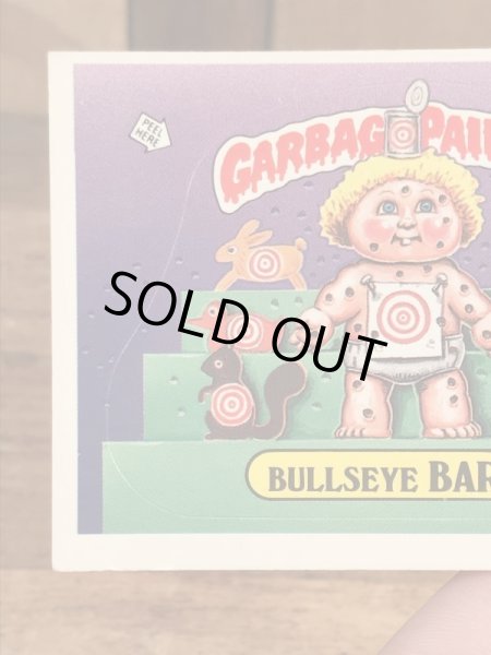 トップス社製のガーベッジペイルキッズの80年代ビンテージステッカーカード