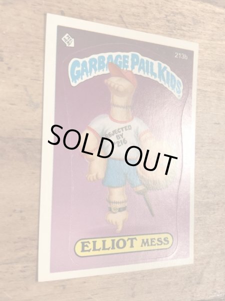 トップス社製のガーベッジペイルキッズの80年代ビンテージステッカーカード