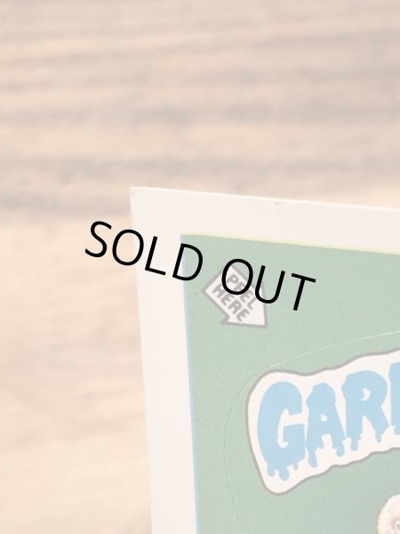 トップス社製のガーベッジペイルキッズの80年代ビンテージステッカーカード